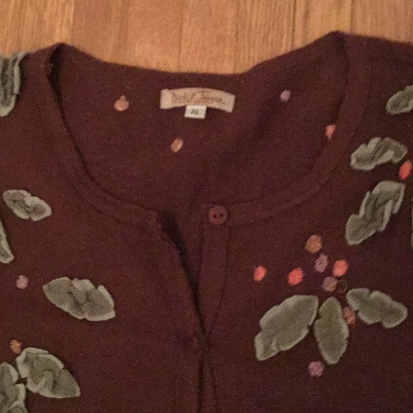 Dick & Jayne brown wool cardigan XL - Picture 2 of 7